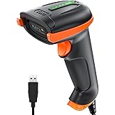 Tera 1D 2D QR Barcode Scanner Wired USB Handheld Support PDF417 Data Matrix 1D Bar Code Reader for Windows Mac Linux Plug and
