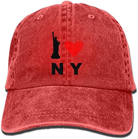 Cotton Denim Cap Baseball Hat I Love NY Six-Panel Adjustable Trucker Dad Hat