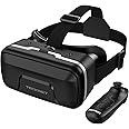 TECKNET VR Headset for Phone with Bluetooth Controller, 4.7-7.2" VR Headsets with HD 110°FOV Anti-Blue Light Lenses & Adjustable Gears, 3D VR Headset for Kids Compatible iPhone Samsung Android