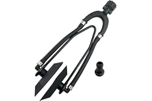 ISURE MARINE Universal Rectangular Dual Water Feed Outboard Motor Water Flusher Boat Ear Muff Engine Flusher for Marine Boat