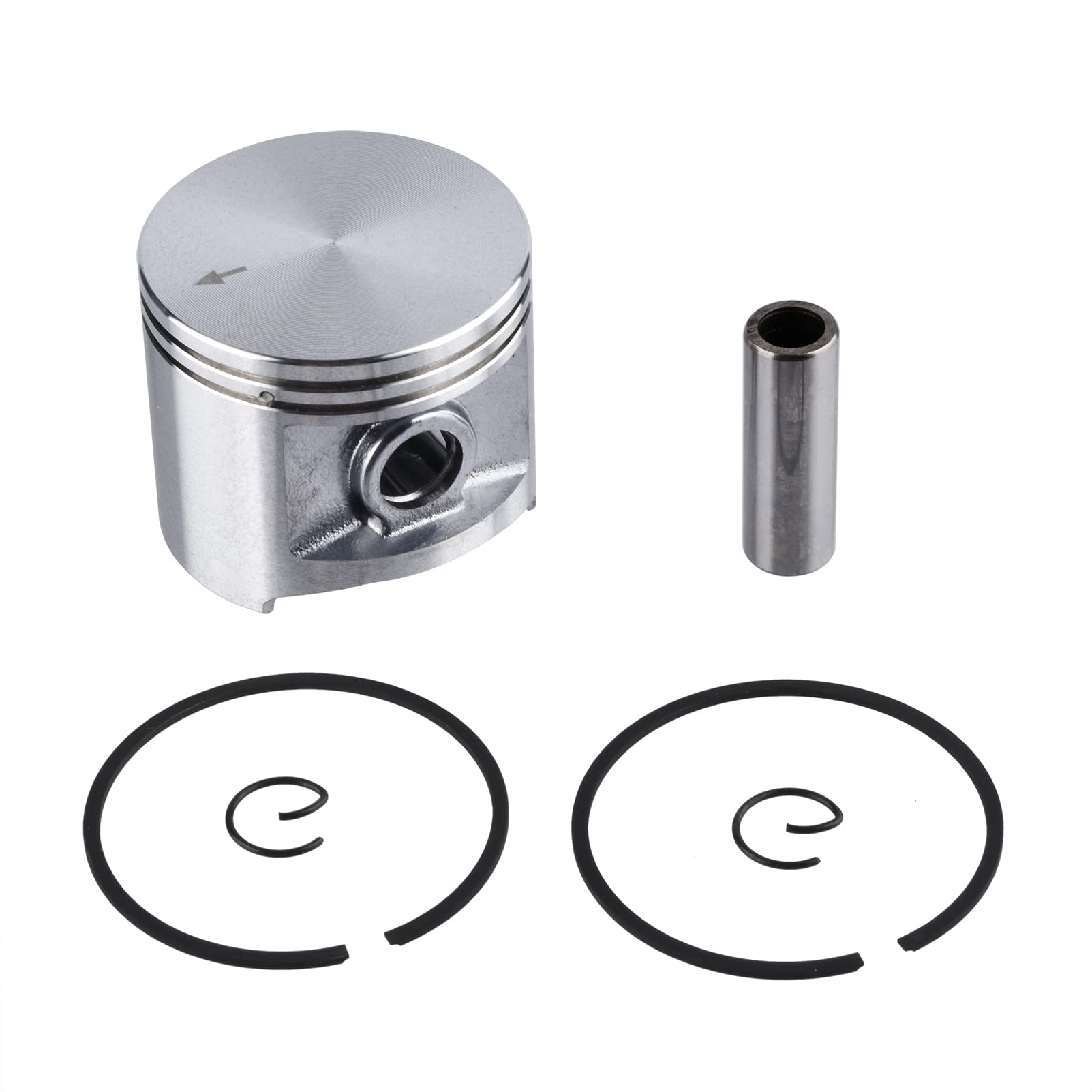 Cancanle 50mm Piston Assembly Piston Ring Pin Clip for Husqvarna 371XP 372 372K Chainsaw