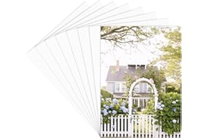 SOFPLATE 15Pcs 5x7 Photo Mat Uncut Picture Mat Board White Rectangle Paper Blank Frame Core Bevel Display Show Backerboard Al