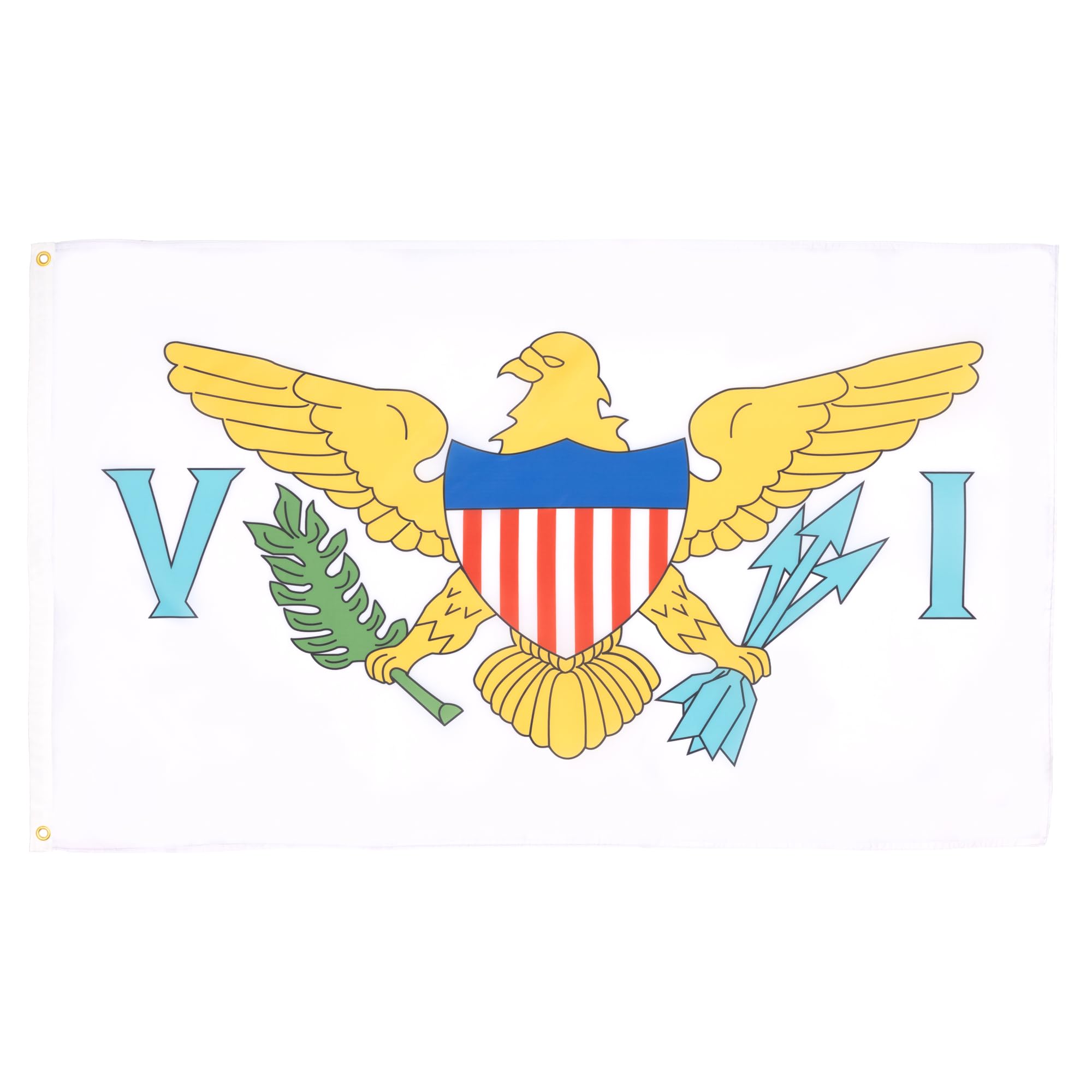 AZ FLAG - Virgin Islands Of The United States Flag - 2x3 Ft - 100D Polyester Virgin Islander Banner with Two Metal Grommets - Fade Resistant - Vivid Colors - 2' x 3' Feet - 90x60 Cm