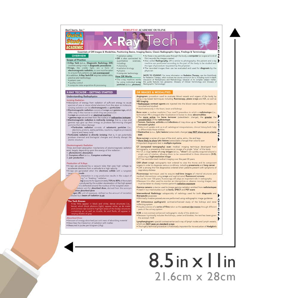 X-Ray Tech QuickStudy Laminated Reference Guide (QuickStudy Academic)