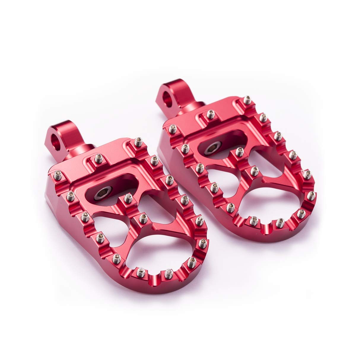 Photo 1 of Hopider CNC Wide Foot Pegs 360° Roating MX Chopper Bobber Style for harley Dyna Sportster Fatboy Iron 883,Red