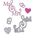 ZbFwmx Letter Thank You Mr&Mrs Best Wishes Happy Anniversary Heart Metal Cutting Dies Stencil DIY Scrapbooking Embossing Tool DIY Paper Cards Album Decoration (Mr & Mrs)
