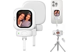 BREXLINK Phone Vlog Selfie Monitor Screen, Exclusive Outdoor AMOLED HD Display, Sunlight Visible, Fully Unlock Your iPhone Rear Camera for Vlogging, Recording, and Live Streaming, Compatible with iPhone