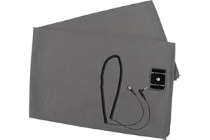 EOHELGRO Grounding Sheets, Grounding Sheet for Bed with Silver Fiber & Organic Cotton, Conductive Earth Grounding Sheets for Better Sleep (Gray, 35x90 inch)