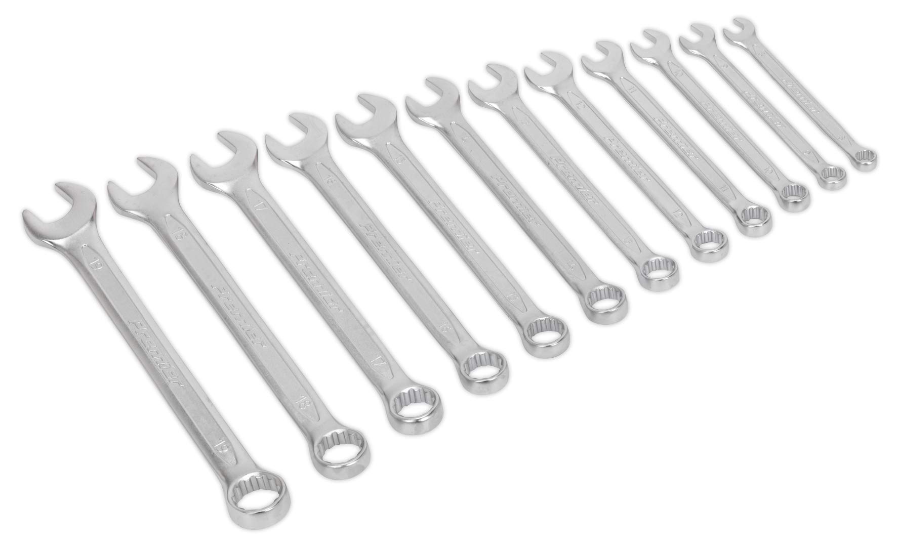 Sealey Ak6325 Combination Spanner Set 12Pc Cold Stamped Metric