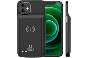 iCatchy Battery Case Compatible with iPhone 12 Mini(5.4“), 7000mAh Portable Rechargeable Battery Pack, Wireless Charging Case Extended Battery Charger Case for iPhone 12 Mini