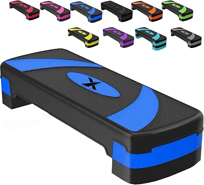 Xn8 Sports Adjustable Height Exercise Stepper 5/10/15 cm Compact Gym