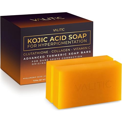 VALITIC Kojic Acid Soap for Hyperpigmentation - with Glutathione, Collagen & Vitamin C - Advanced Soap Bars with VALITIC Kojic Acid Soap for Hyperpigmentation - with Glutathione, Collagen & Vitamin C - Advanced Soap Bars with