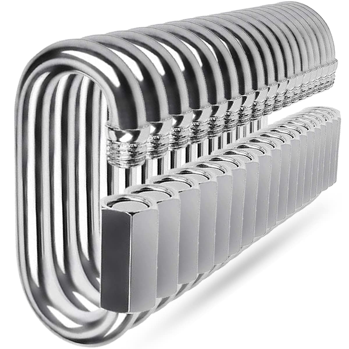 Quick Link, Ekunbuy 304 Stainless Steel Heavy Duty Locking Clips Chain Connector Repair Link Buckle for Swing Outdoor Camping — image 1