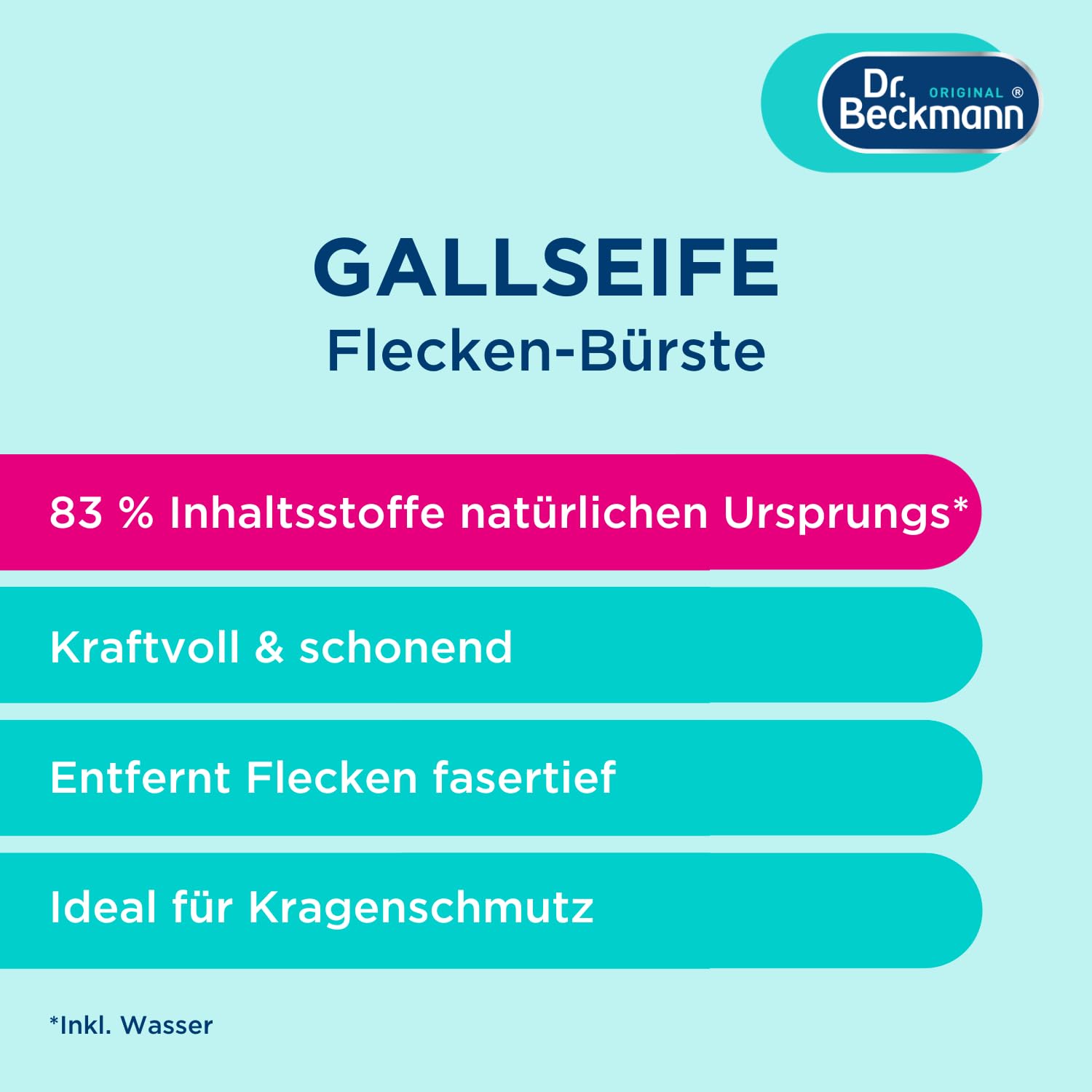 Dr. Beckmann Gallseife Flecken-Bürste | mit echter, natürlicher Gallseife und weicher Spezial-Bürste | 250 ml 3