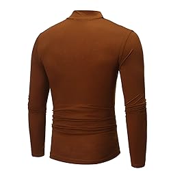 Mens Half Turtleneck Long Sleeve Pullover Basic