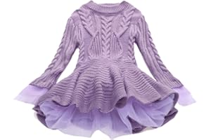 WEONEDREAM Girl Winter Long Sweater Dress