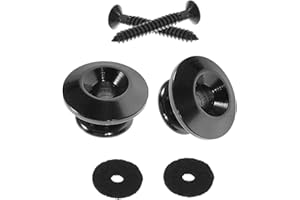 Yharnamite 2 Pcs Guitar Strap Buttons, Acoustic Guitar Strap Locks Pins End with Screws and Felt Pads, Guitar Straplock Peg f