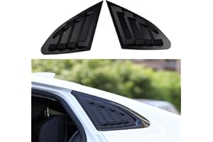 Xhfarce Window Louvers for Chevy Malibu 2016 2017 2018 2019 2020 2021 2022 2023 2024 Rear Side Window Louvers Side Window Scoop Covers Vent Auto Exterior Decoration Accessories (Matte Black)