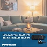 PRO ELEC PELB1989 2-Gang Extension Lead Surge Protection 1m Black view 6