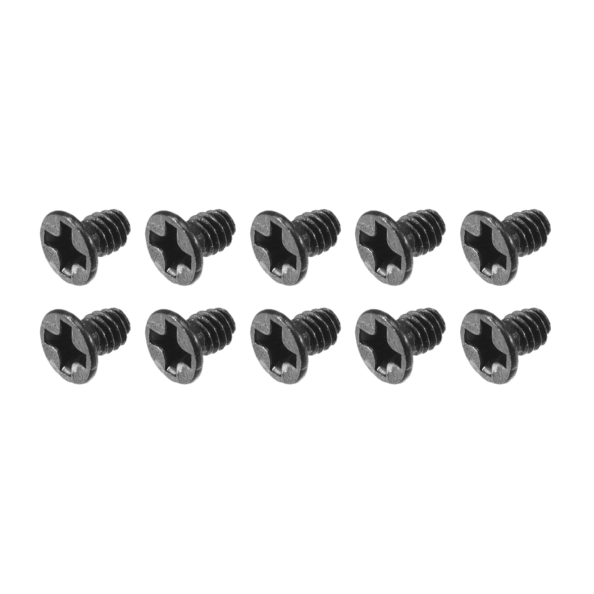 METALLIXITY Phillips Flat Head Screws (M2 x 3mm) 350Pcs, Carbon Steel Machine Screws - for Glasses Watch and Other Small Electronics, Black