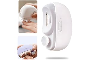 HOAIME 2 in 1 Electric Polishing Automatic Nail Clippers, 2025 Upgraded Electric Nail Clippers for Fingers and Toes Adults, Nail Trimmer Electric Toe Nail Clippers for Thick Toenails Seniors (White)