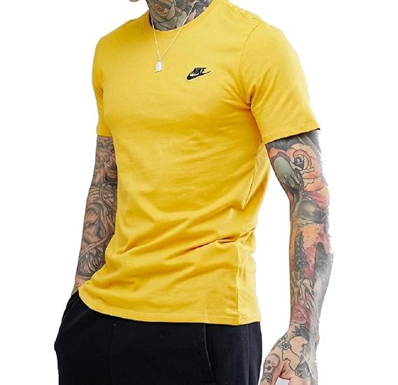 yellow nike t shirt mens