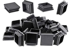 WVAPZWR Square Tubing Plug Cap, 1-1/2 Inch POCADOM 16Pcs Tubing End Cap Plastic Plugs Chair Glide Insert Finishing Plug