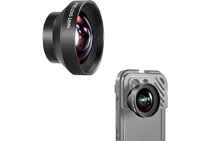 NEEWER 18mm HD 100° Wide Angle Lens for 17mm Thread Lens Backplane, 0.5X Magnification Compatible with SmallRig NEEWER iPhone Samsung Phone Cage with 17mm Lens Adapter, Compatible with Sandmarc, LS-42