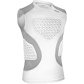 Youth Football Baseball Chest Protector, Padded Compression Shirt, Support Softball Rugby Lacrosse Heart Sternum Guard