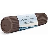 Oceanfoam Tidal Roller - Espresso - Muscle Massage Foam Roller for Back Pain & Stretching - Firm and Ergonomic Wide Wave Textured - Yoga, Athletics, & Wellness - Full Size, 20" x 5"