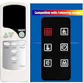 GENGQIANSI Replacement for Febo Flame Electric Fireplace Heater Remote Control ZHS-36-A 15IN-36-095 F15-C-029-088