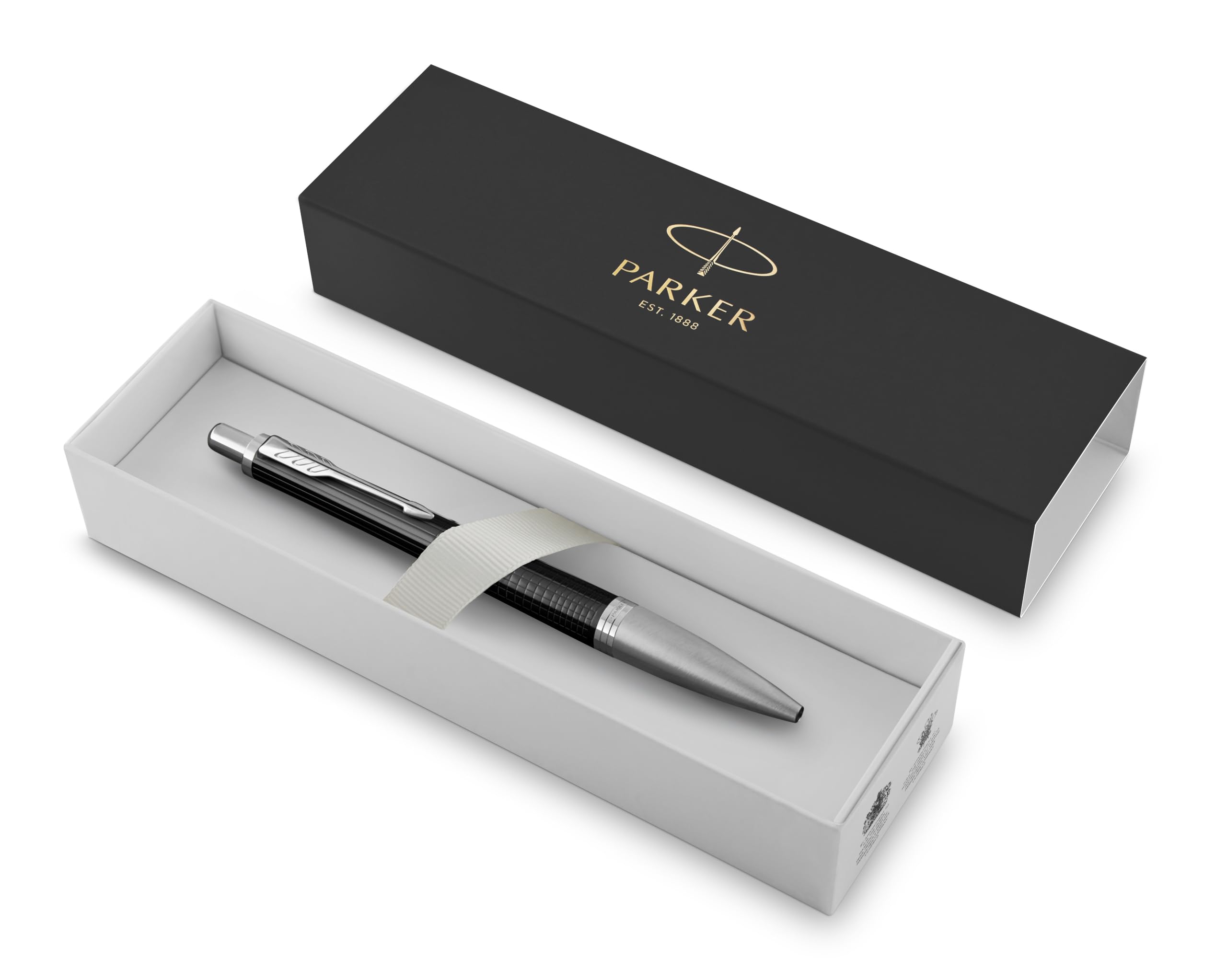 Parker Urban Premium Ballpoint Pen | London Ebony Black Cab With Chrome Trim | Black Ink | Gift Boxed
