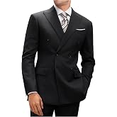 Men&rsquo;s Suits 2 Piece Double Breasted Wedding Suit Jacket &amp; Pants for Men | Solid Color Blazer Pants Set, Slim Fit Men&rsquo;s Outfit for Work Prom Business Party Groomsmen Homecoming Graduation Dinner