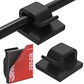 Cable Clips with Strong Adhesive Tapes,Wire Holder Organizer Cord Management for Car, Office and Home (White- CC01(20PCS)- Up