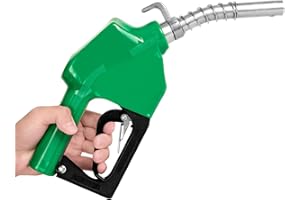 QAUSOU 3/4" Inch Automatic Fuel Nozzles, Auto Shut Off Fueling Nozzle with 3-speed Padlock, Gas Pump Nozzle Max Flow Rate 16 GPM, Diesel Fuel Nozzle with Hook, 13/16" Spout for Gasoline Kerosene Biodiesel