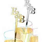 20pcs Custom Drink Stirrers Cocktail Wedding, 14 Colors Initial Acrylic Drink Stirrers, 4inch, 6inch, 7inch Personalized Stir Sticks for Party, Bridal Shower, Anniversary (6inch)