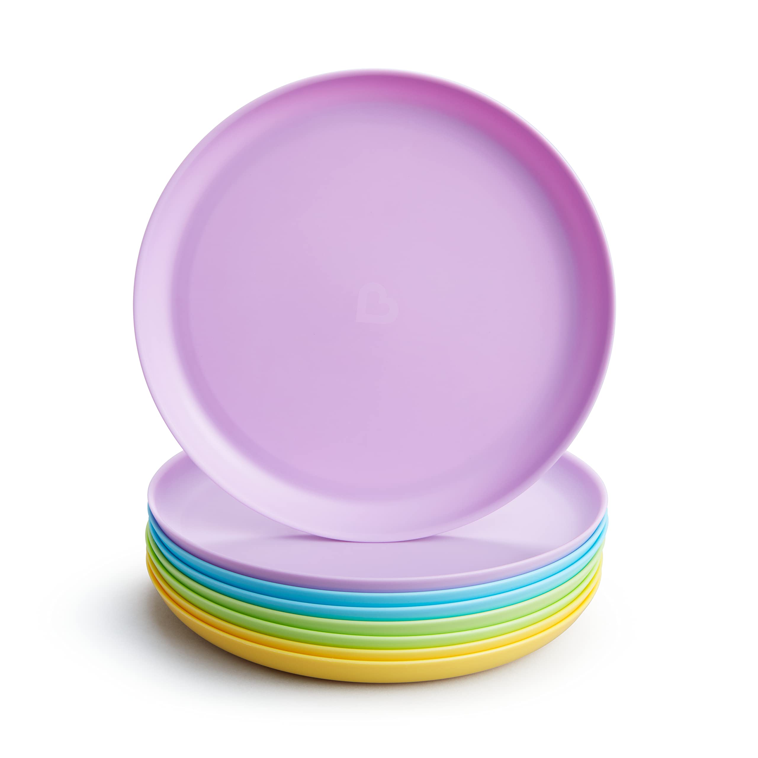Munchkin Multi Toddler & Baby Plates Set| Bright Kids Plastic Plates| Dishwasher Safe & Stackable| BPA Free Dish| 8 Pack