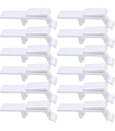 8-Pack Clear Vertical Blinds Valance Clips - Fits 1 3/8" & 1 7/8" Headrails, UV Stable, Snap-On-430338