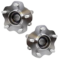 TRQ 2 Piece Rear Wheel Bearing & Hub Assembly Set