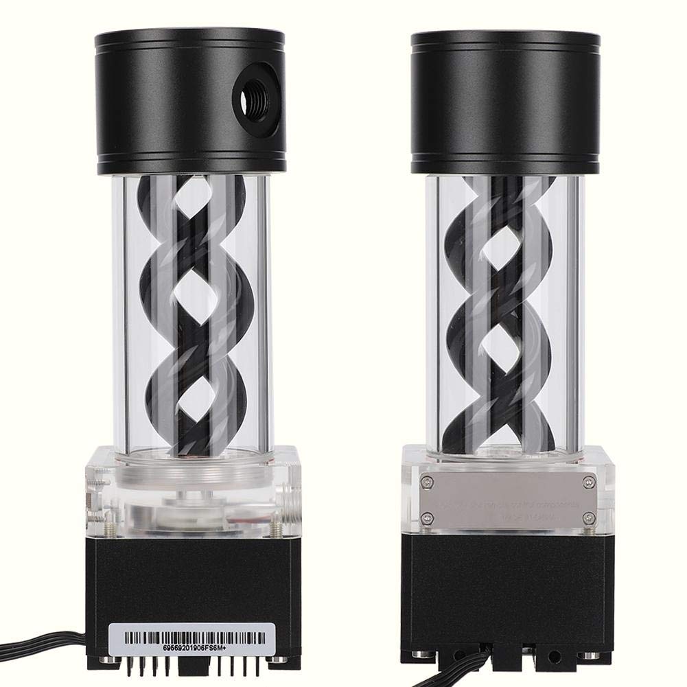 PC Water Cooling Pump Kit,Aluminum Anode + PMMA Computer Water Cooling T-virus Integrated Water Pump Set with Multi-level Protection(black)