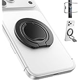 SUPERONE【Upgraded】 Ultra-Thin Magnetic Phone Grip for MagSafe Ring Holder, Removable Gym Dual-Sided Magnets MagSafe Kickstand for iPhone 17/16/15/14/13/12 & All Smartphones, Fit Magnetic Car Mount