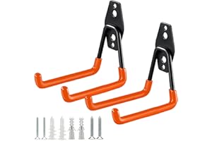 Garage Hooks 2 Pack Heavy Duty Garage Storage Hooks, Utility Garage Wall Tool Hooks for Organizing Power Tools Ladders Bike C