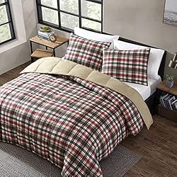 Eddie Bauer - King Comforter Set, Reversible Plaid