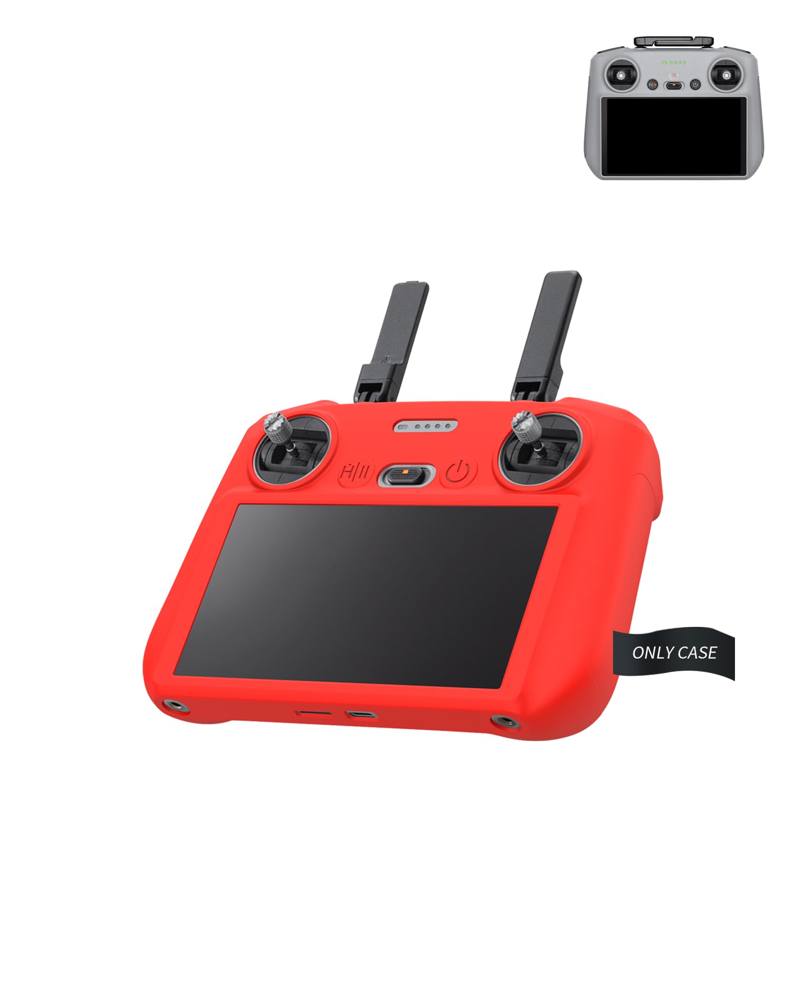 Cover for DJI RC 2 Remote, yystao Silicone Protective Case Cover Compatible with DJI RC2, Dustproof Shell,Scratch-Resistant, Red — image 1