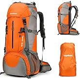 King'sGuard 70L Hiking Backpack with Rain Cover Lightweight Waterproof Travel Camping Backpack Large Backpacking Pack