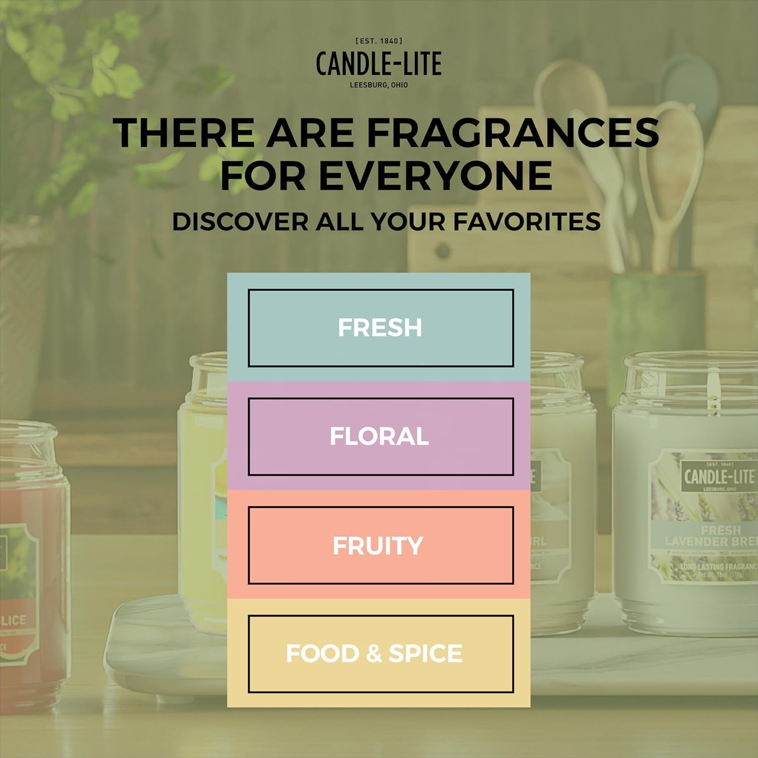 Candle-lite Essential Elements Scented Candles, Wild Sage & Cypress, 14.75 oz Jar, Proudly Poured in The USA, Aromatherapy, 3-Wick with 45 Hours of Burn Time, Perfect for Creating a Relaxing Ambiance