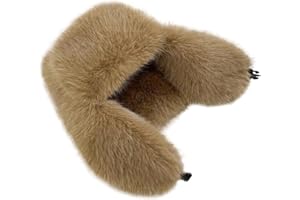 BSYLOO Women's Fluffy Trapper Hat, Long Pile Faux Fur Ushanka hat with Buckle, Luxurious Mink-Style Winter Warm Hat