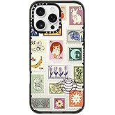 CASETiFY Impact Case for iPhone 16 Pro Max [Slim / 8.2 ft. 4X Military Grade Drop Protection/Wireless Charging Compatible] - Stamp Collection - Clear Black