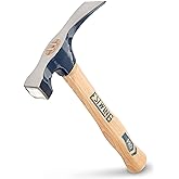 ESTWING Bricklayer's/Mason's Hammer - 21 oz USA Made Masonry Tool with Forged Steel Head &amp; Hickory Wood Handle - EW6-21BL