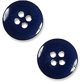 100 Pcs Navy Pant Buttons 0.7 inch Industrial Buttons for Sewing 27L 4 Hole Sewing Round Plastic Replacement Bulk Ideal for Pant Uniform Pants Jeans Jacket Skirt Shorts Craft DIY Art Decorative
